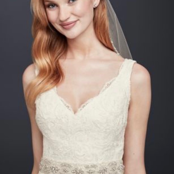 Wedding Gown - 8 Petite - Never Worn - Picture 12 of 13